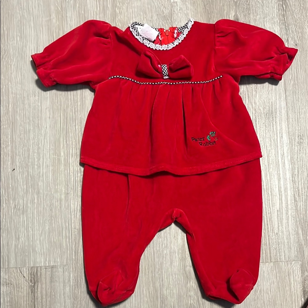 Red Kids One Piece Footie